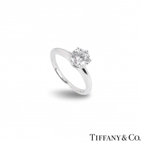 Tiffany & Co. Round Brilliant Cut Diamond Ring 0.99ct G/VS2 XXX